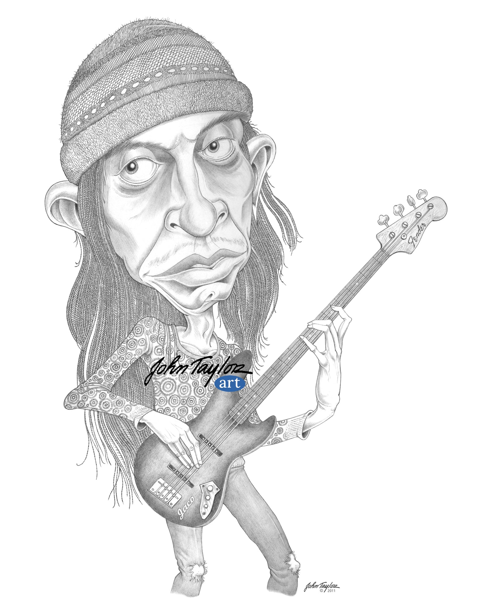 Jaco Pastorius, Legendary Jazz Bassist, 8x10 - Easy Digital Download!