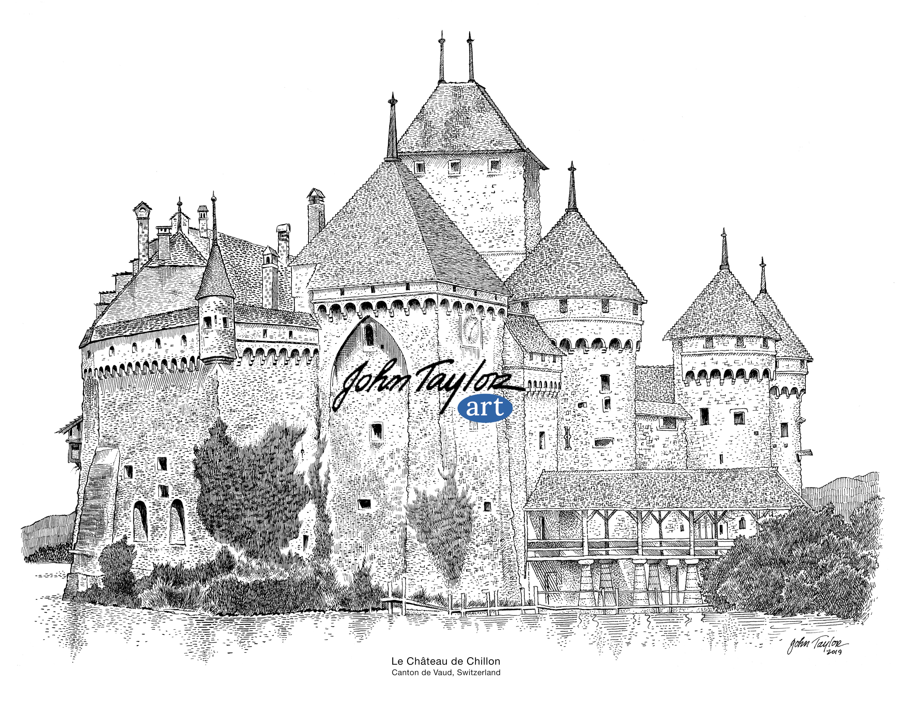 Château de Chillon, Canton de Vaud, Switzerland - 11x14 - Easy Digital Download!