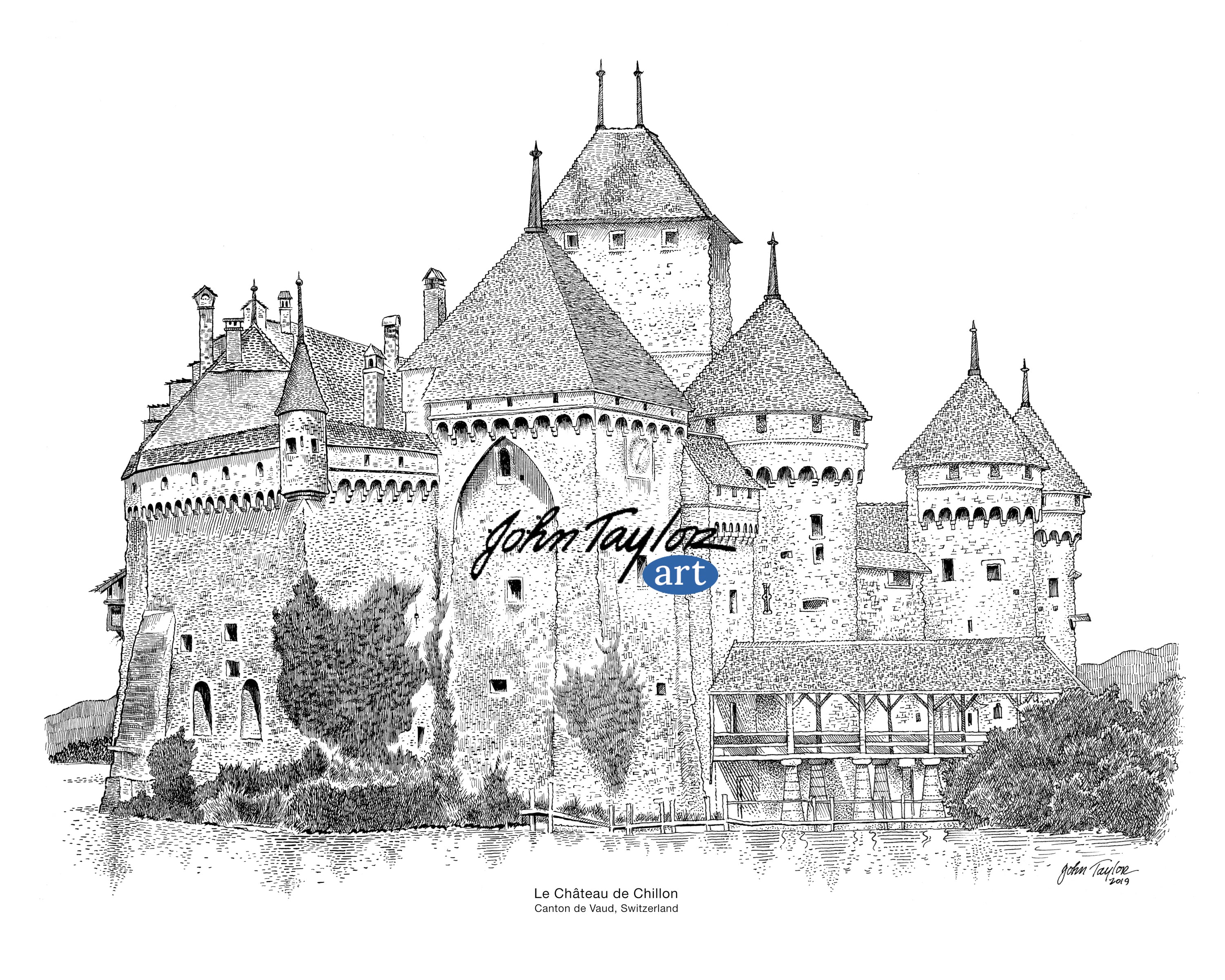 Château de Chillon, Canton de Vaud, Switzerland - 8x10 - Easy Digital Download!