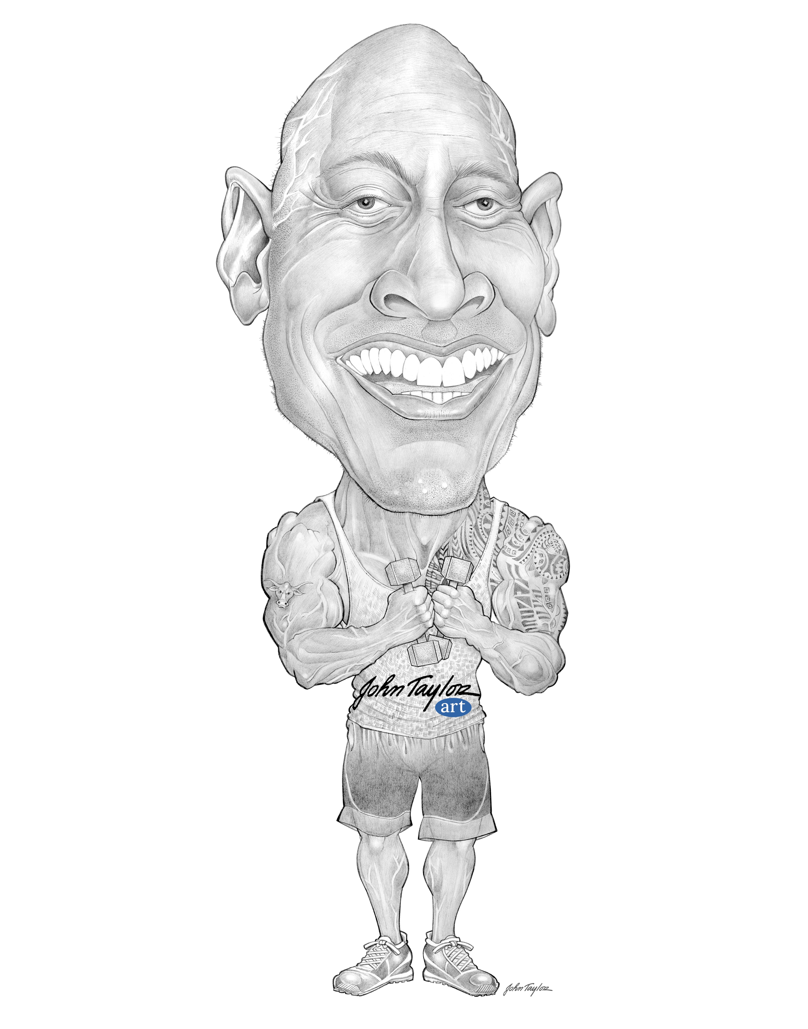 Dwayne "The Rock" Johnson, Actor and Professional Wrestler, 11x14 - Easy Digital Download!