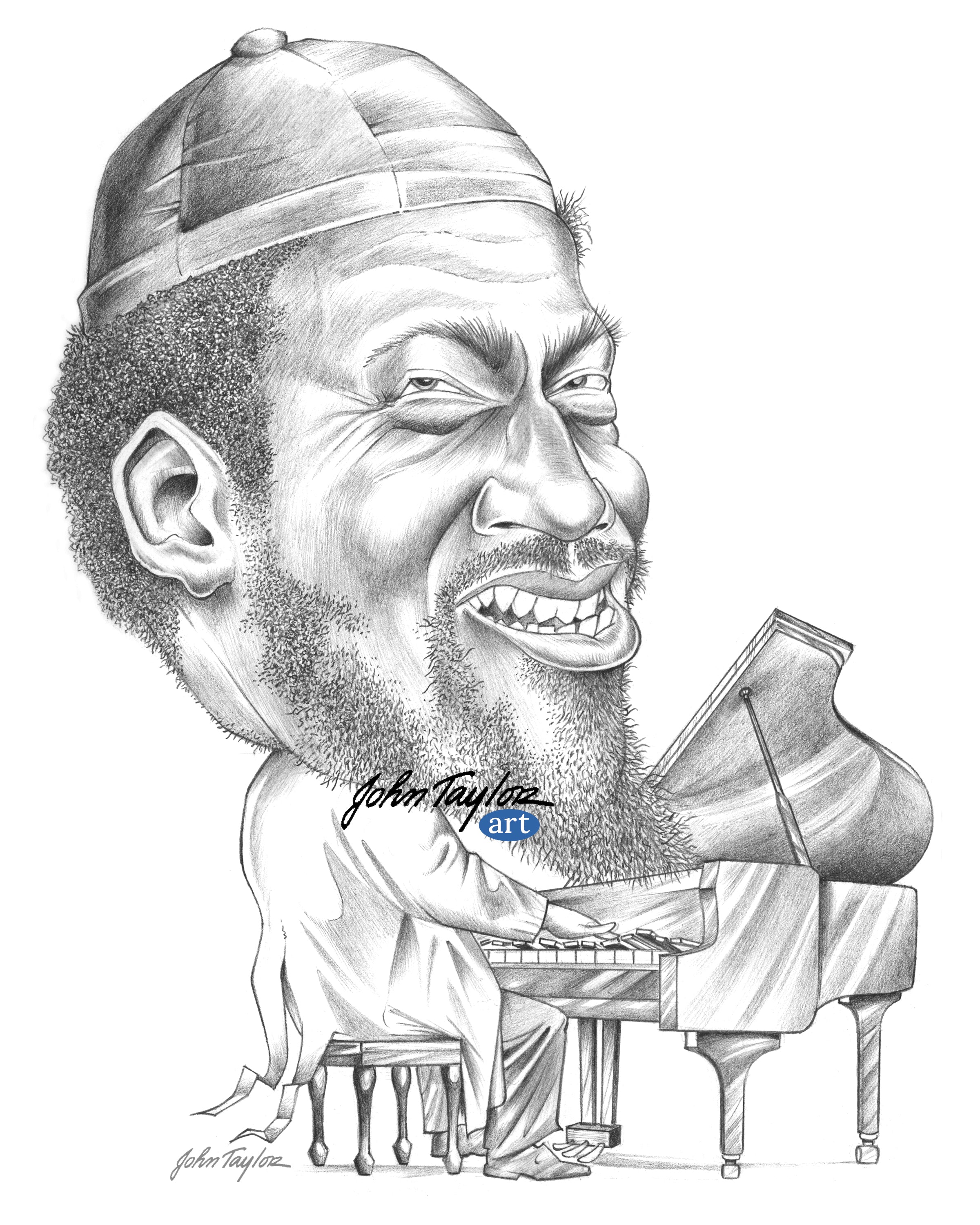 Thelonious Monk, Vastly Unique Jazz Pianist and Composer, 8x10 - Easy Digital Download!